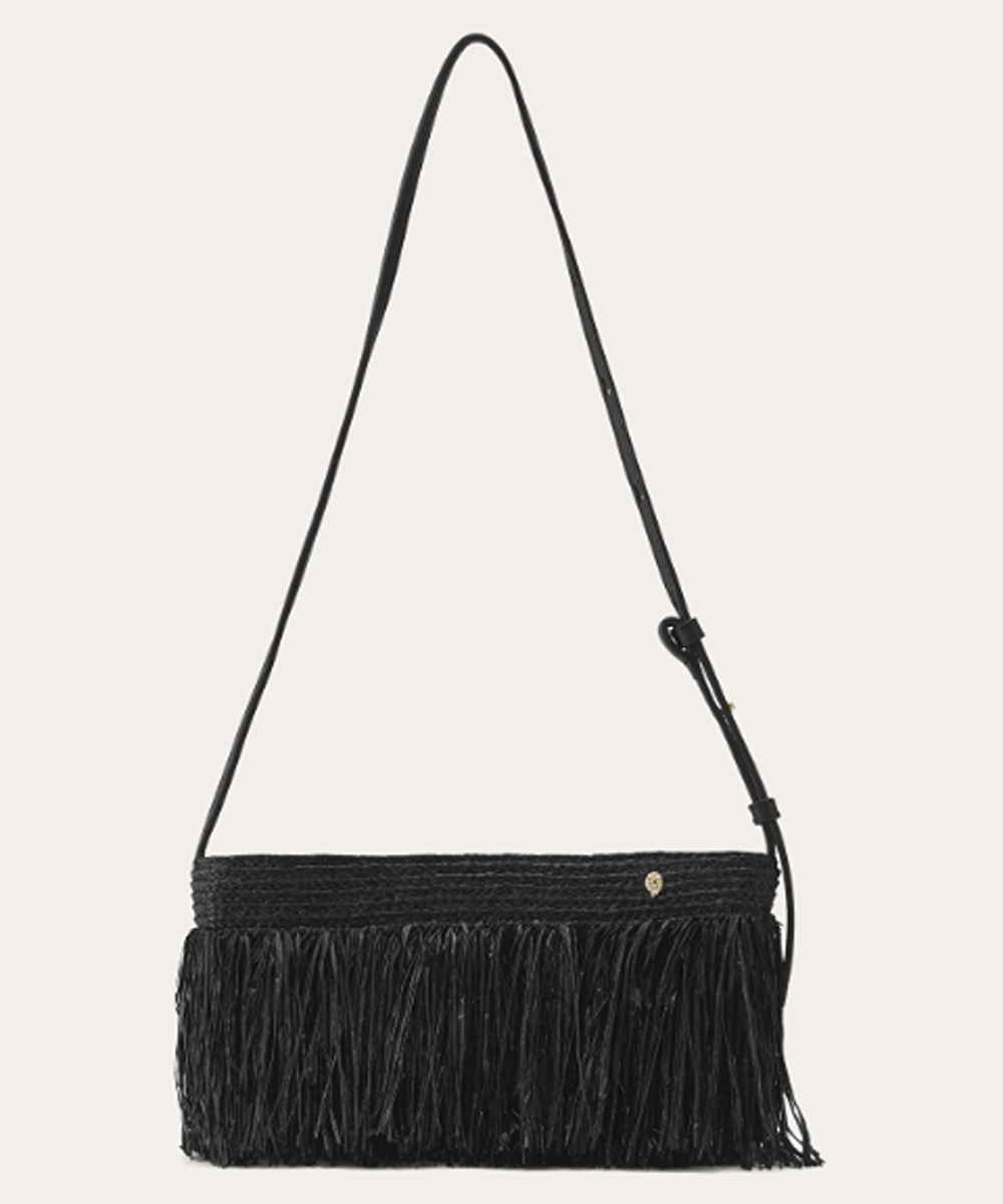 Helen Kaminski Dawn Fringed Raffia Crossbody Bag