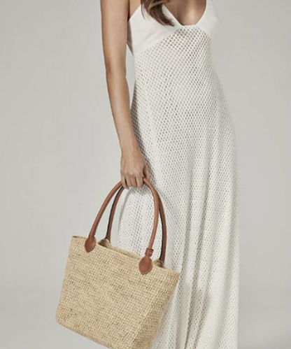 Helen Kaminski Ampara Crocheted Raffia Tote