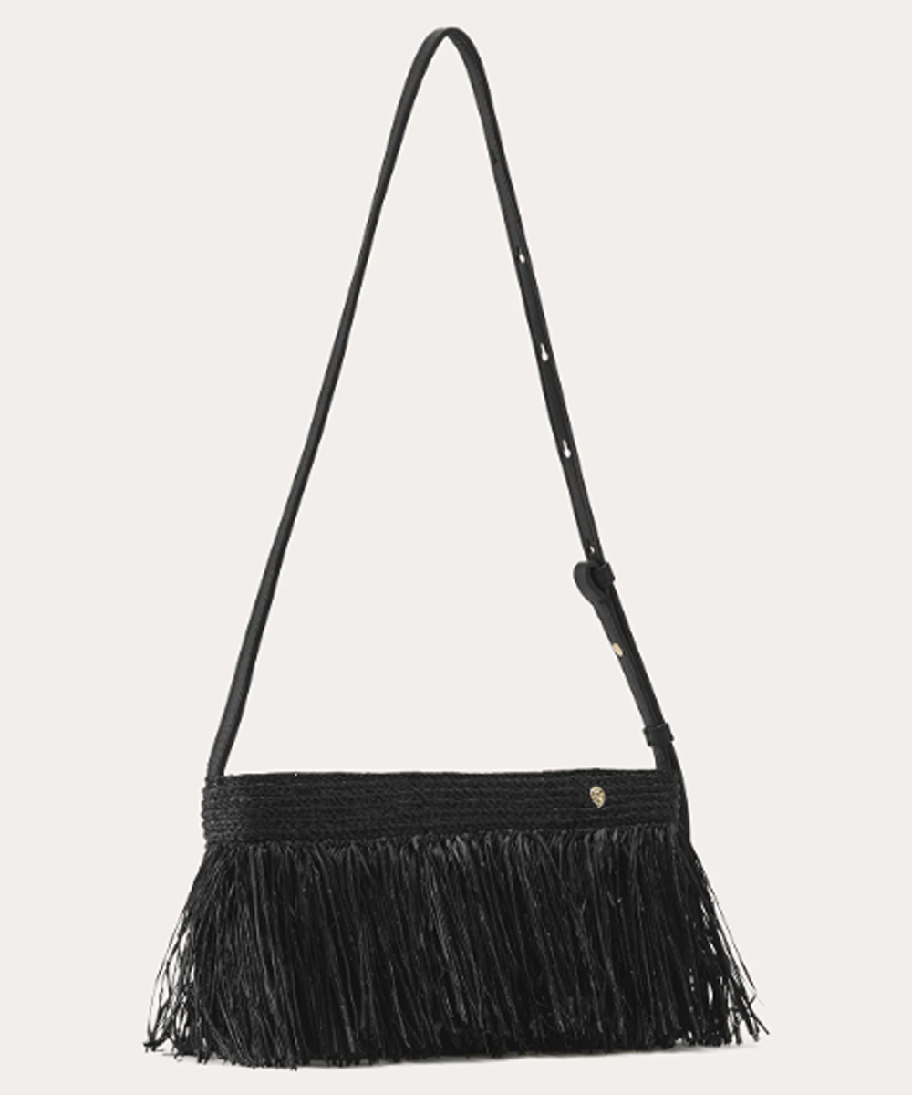 Helen Kaminski Dawn Fringed Raffia Crossbody Bag