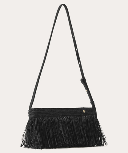 Helen Kaminski Dawn Fringed Raffia Crossbody Bag