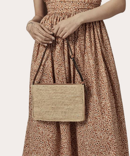 Helen Kaminski Kumana Crocheted Raffia Crossbody Bag
